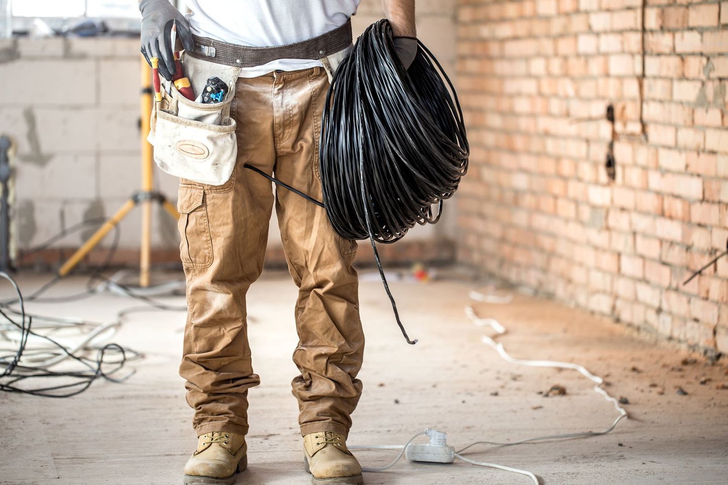 Electrician With Tools — Forrest, IL — RTJ Electric Electrician With Tools — Forrest, IL — RTJ Electric