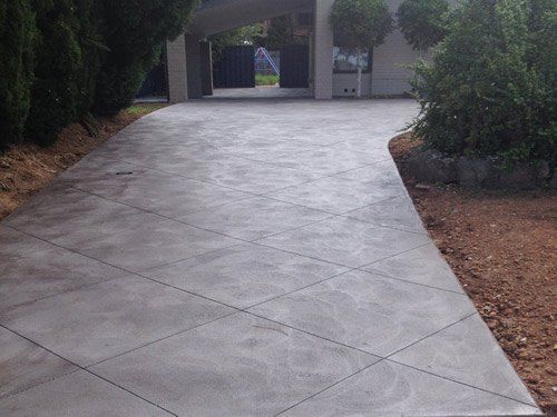 stamped concrete driveway
