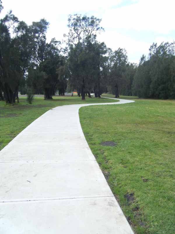 wide concrete sidewalk