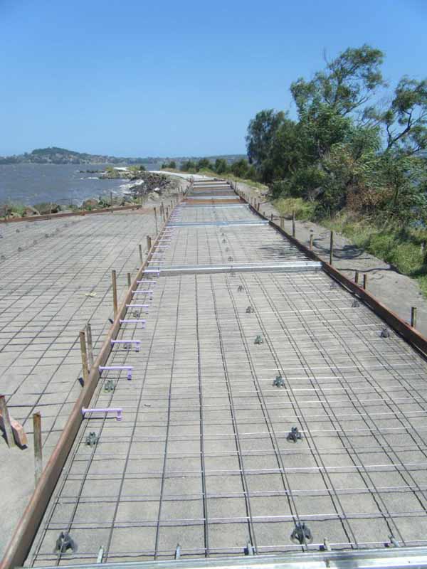 concrete roadway under construction