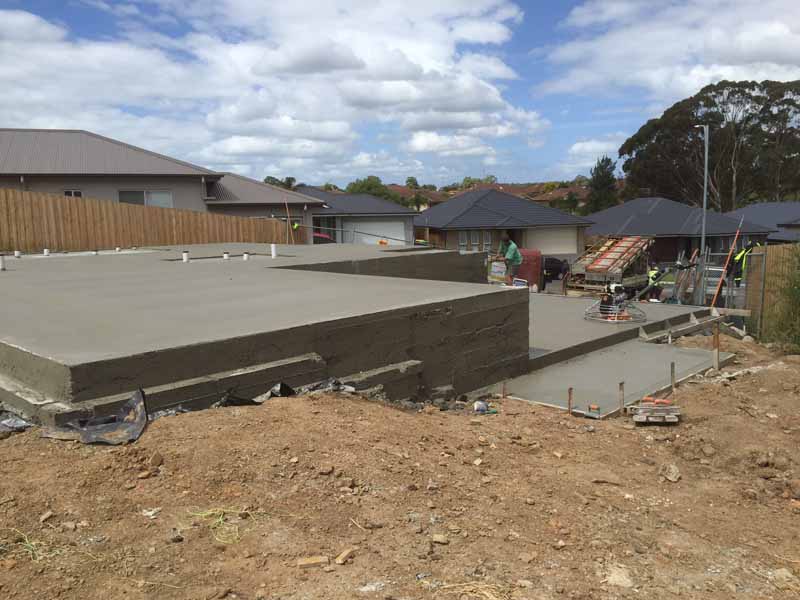 large cement structure being built