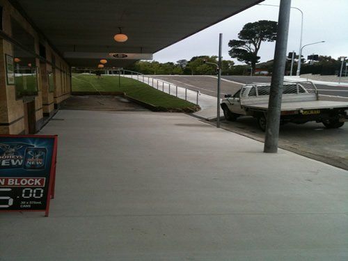 concrete store front sidewalk