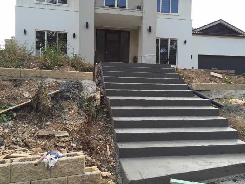 new concrete stairs