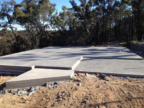 concrete slab patio