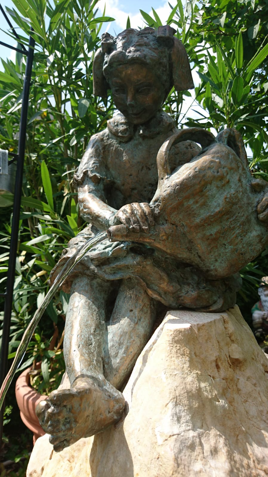 Gertrud Mitterstieler-Widmann, Algund, Südtirol, Bronze Skulptur, Statue, Brunnen Figur