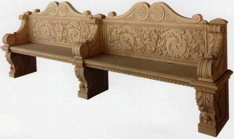 Alexander Widmann, natural stone, garden bench, table,  Naturstein, garten sitzbank, Gartentisch, limestone, leccese, Vicenza, marble, Italy