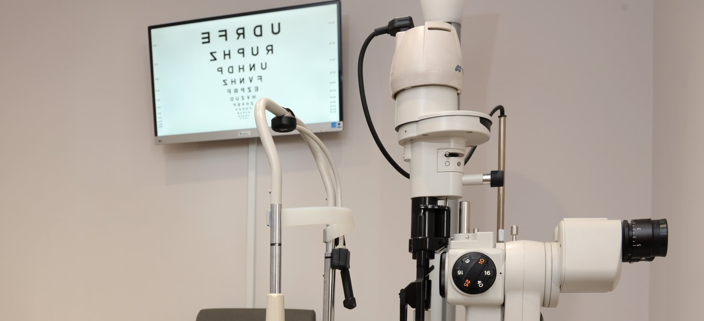 Inside Examination room 1 of Eyewear Creations opticians.