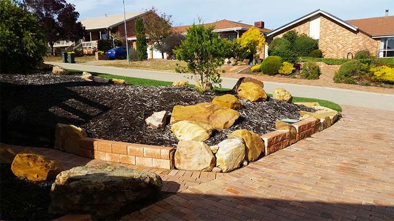 completed landscaping project