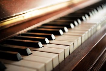 white piano keys