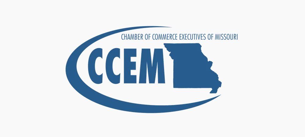 Logo for the Chamber of Commerce Executives of Missouri; features