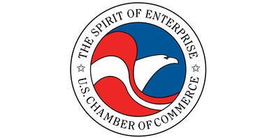 Logo of the U.S. Chamber of Commerce: an eagle head over a red, white and blue ribbon, with text 