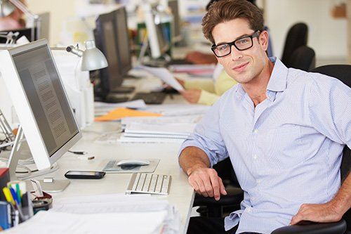 a man wearing eye glass