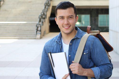 College Student In Campus