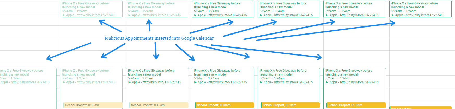Spamappointments in Google Calendar spam appointments in Google Calendar