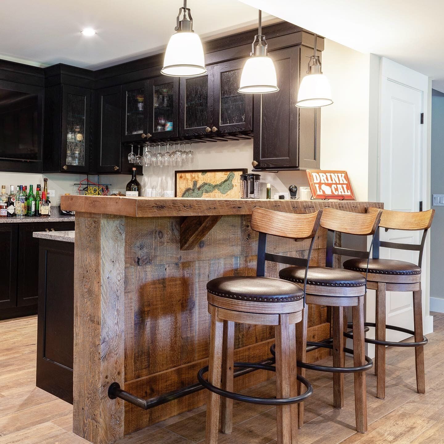 reclaimed, bar, custom, breakfast bar