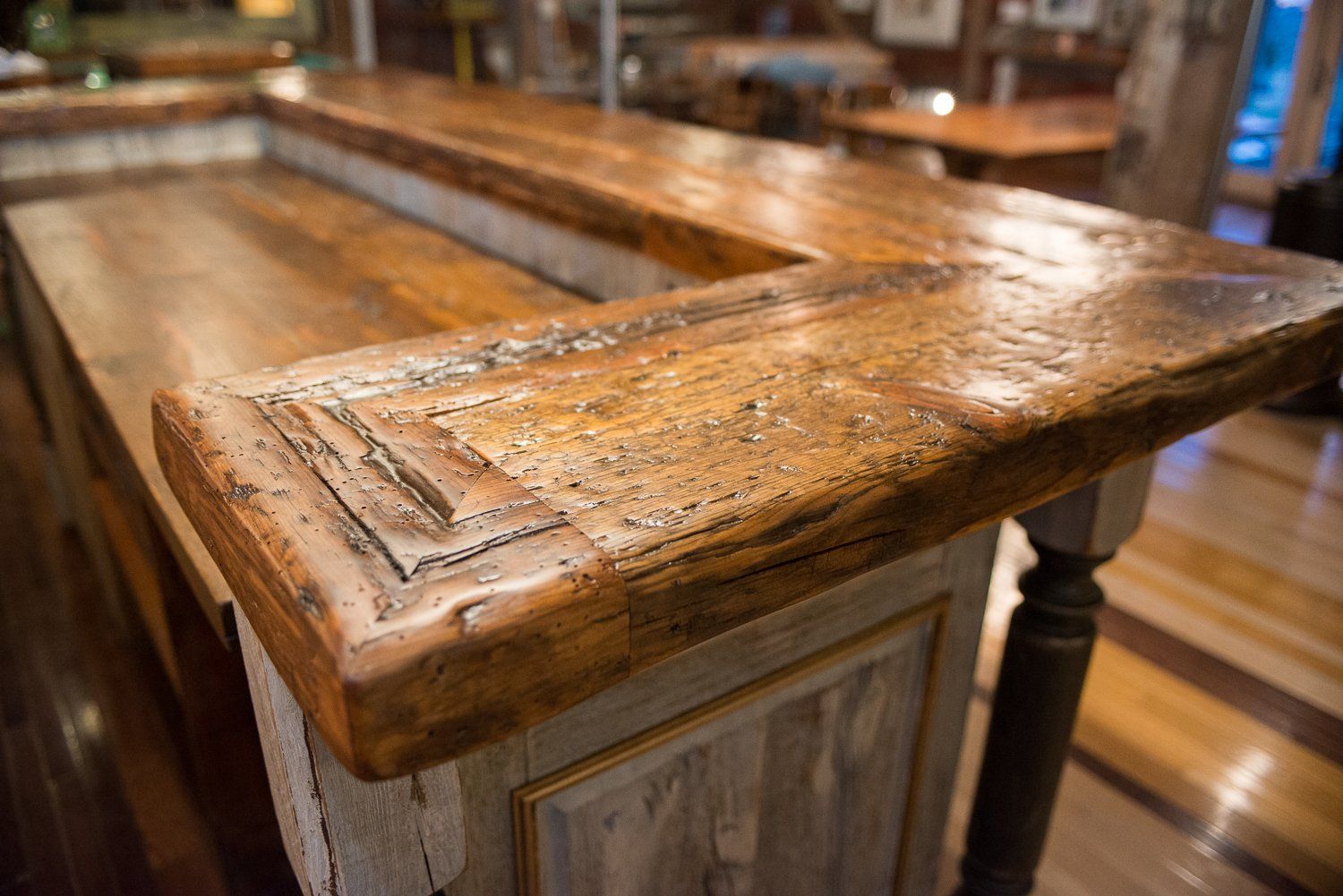 reclaimed, bar top, bar, milwaukee materials, custom