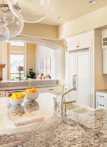 Kitchen Custom Sink — Fort Myers, FL — Nova Countertops USA Luxury White Kitchen Design — Fort Myers, FL — Nova Countertops USA