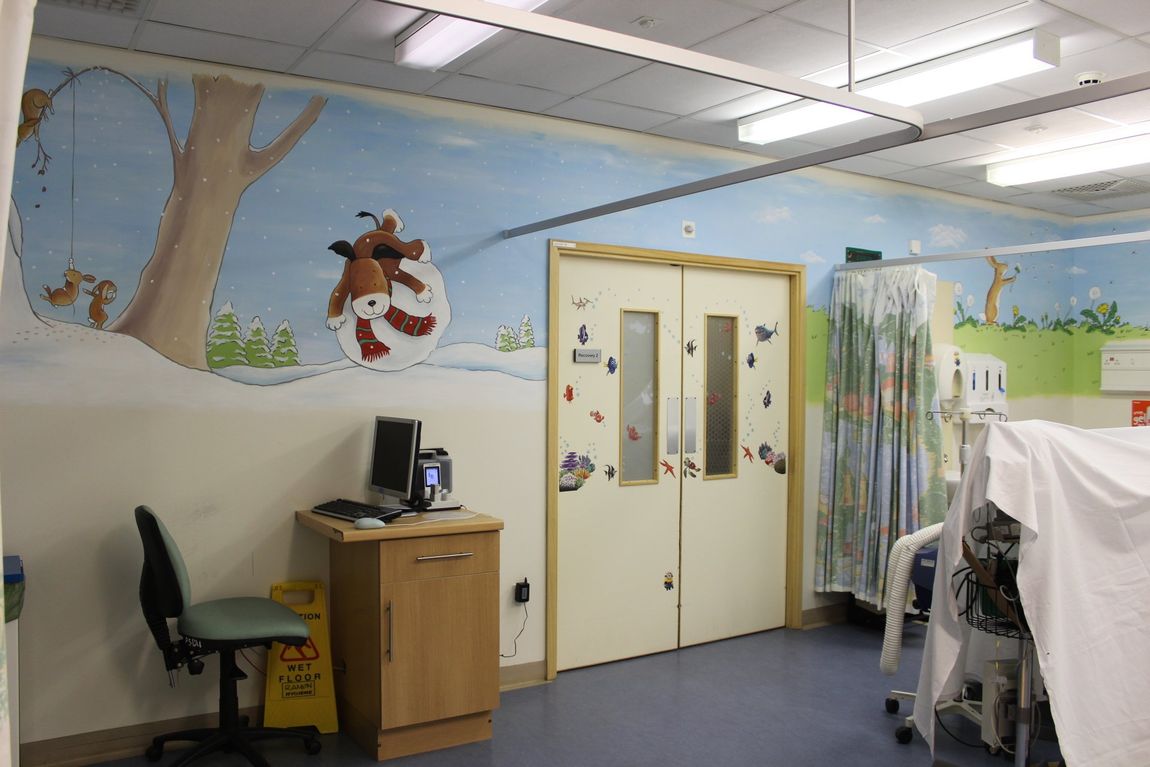 james cook university hospital recovery unit paediatric picu surgery kipper winter scene forur seasons 