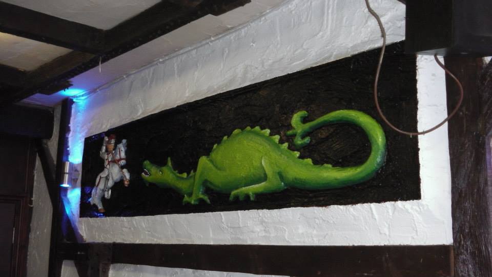 The George and Dragon pub in Yarm, restored plaque