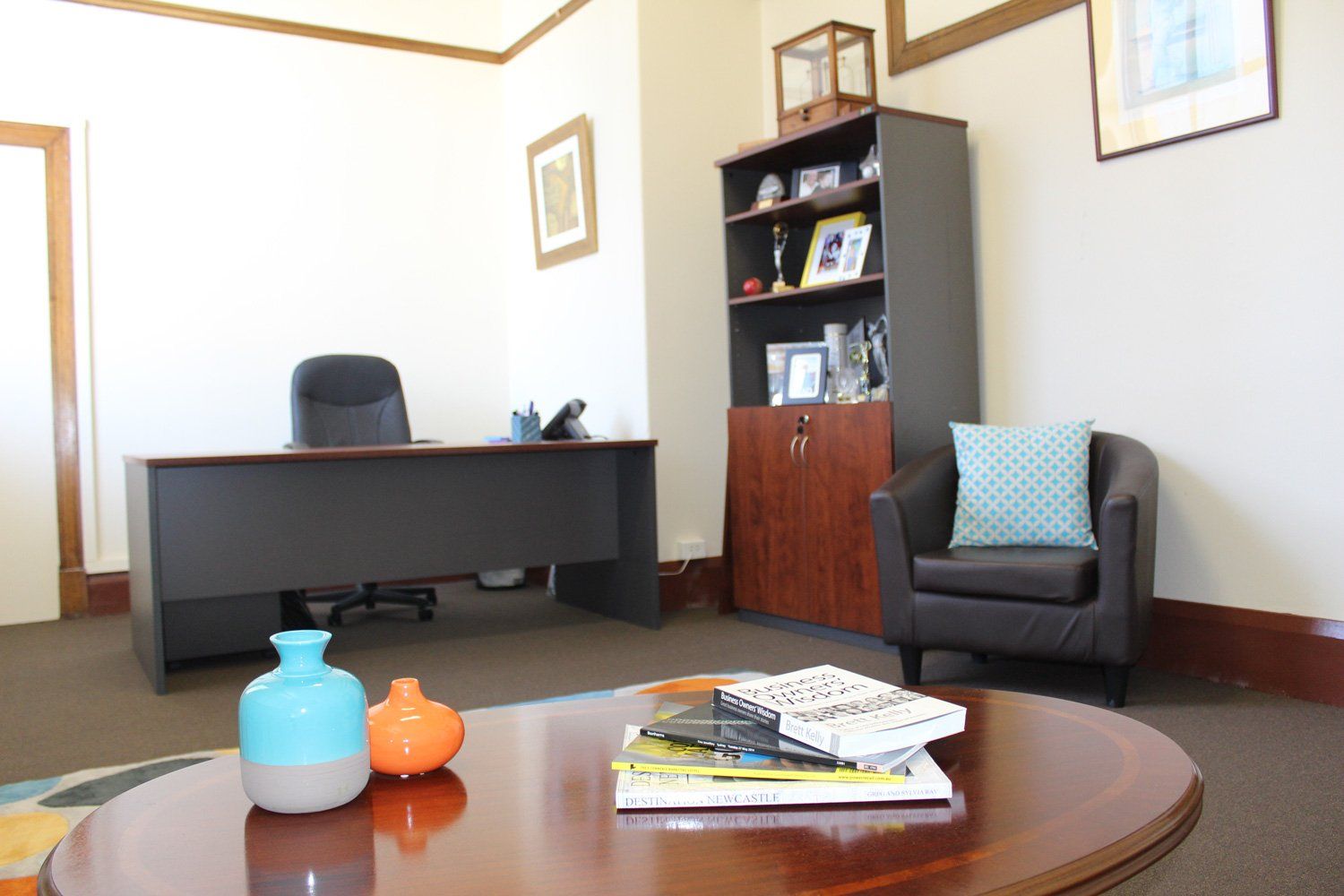 room with two desks