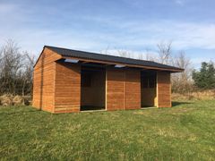 double wooden field shelter