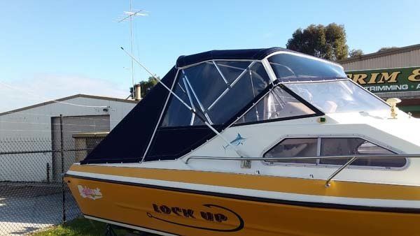 blue boat canopy