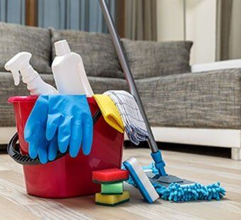 Set of Cleaning Materials — Clutter in Los Angeles, CA Set of Cleaning Materials — Clutter in Los Angeles, CA
