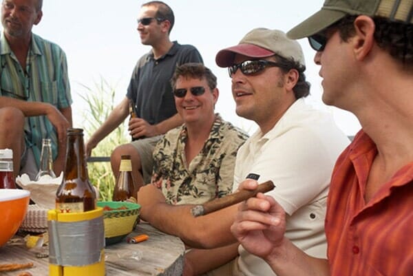 Drinks around table outdoors — Craft beer in Harrisburg, PA