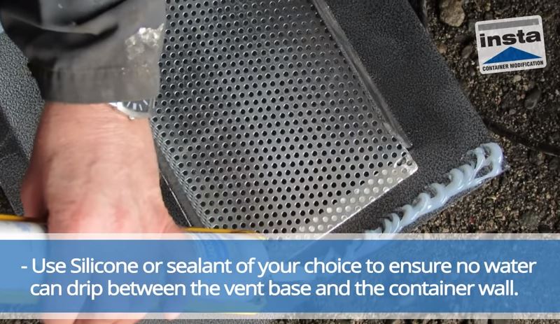 Installing an Air Vent in a Cargo Container Step 5