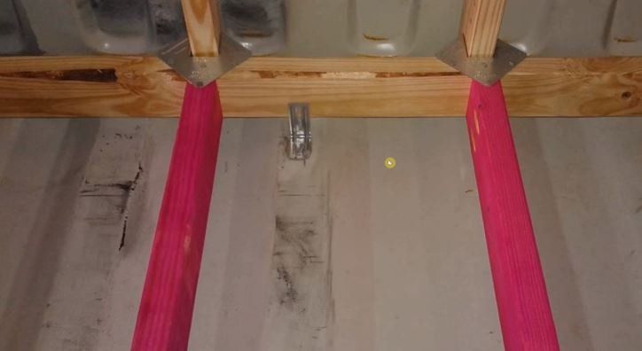 Framing a Cargo Container- Securing the top with angle brackets