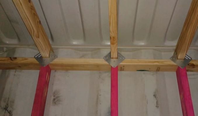 Framing a Cargo Container Hurricane Ties
