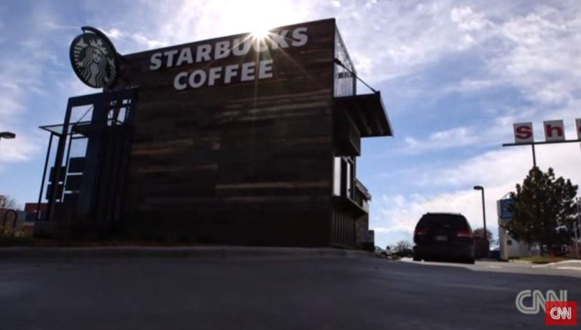 A Cargo Container Starbucks in Seattle, Wa