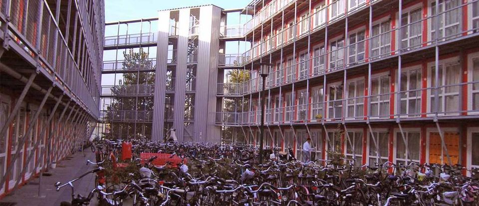 Keetwonen, Amsterdam's 1000 Cargo Container Student Housing Complex pic courtesy of TempoHousing