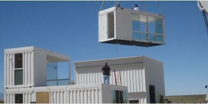 Shipping Container Mansion in the Mojave Desert- known as the Tim Palen Studio at Shadow Mountain
