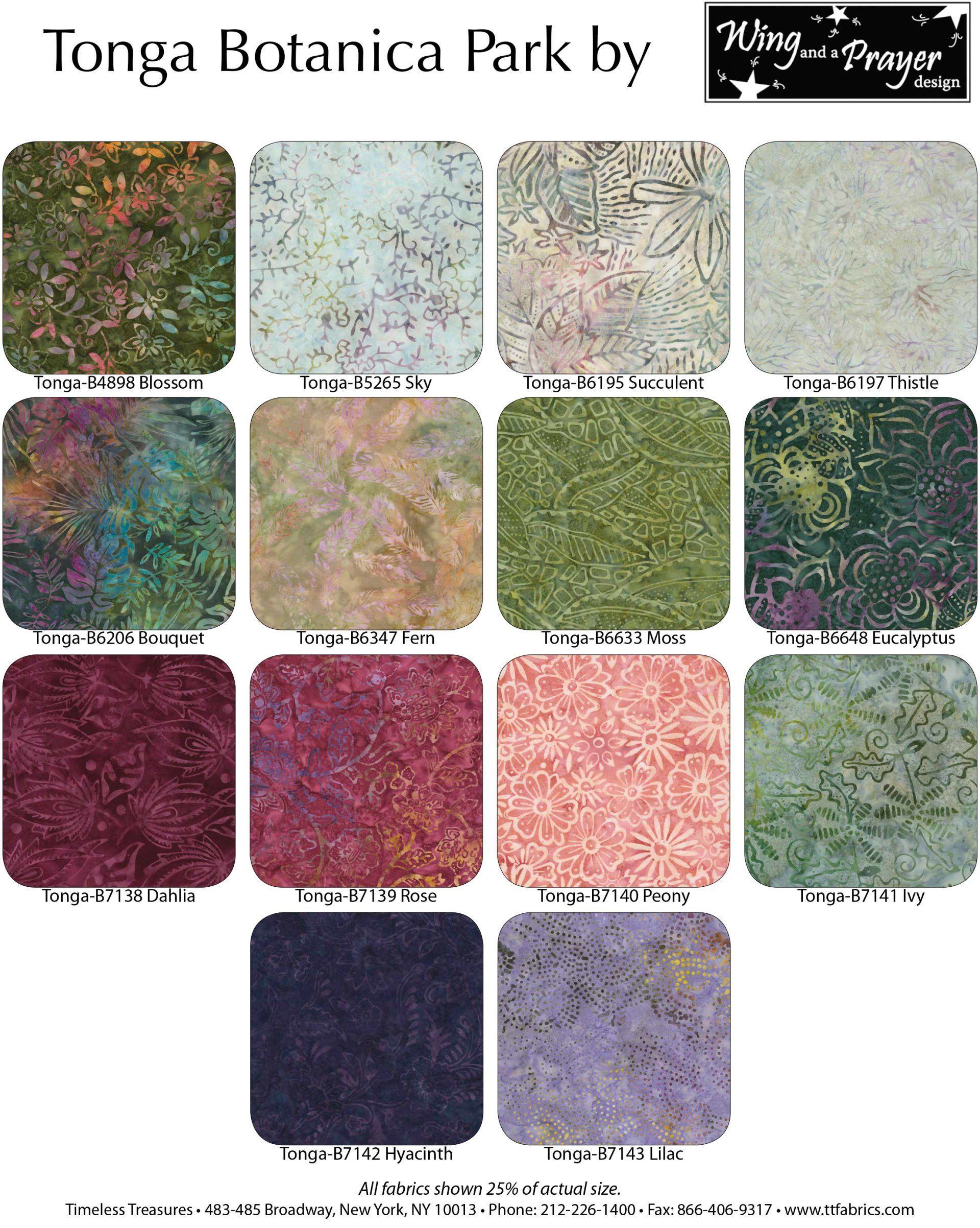 Tonga Botanica Park fabrics