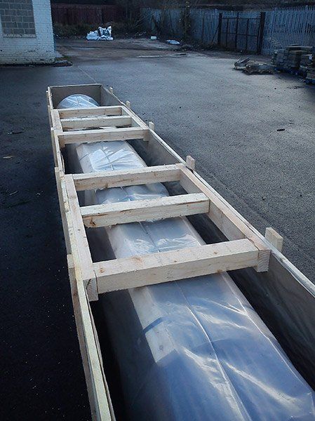 Package in a wooden crate