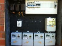 One of Campbelltown's electricians with a client