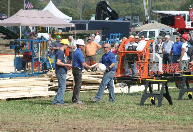 Timbery Sawmills sawyers shaking hands