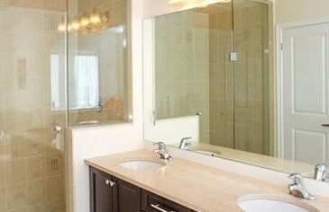 New bathroom - decorative mirror fabrication in White Plains NY