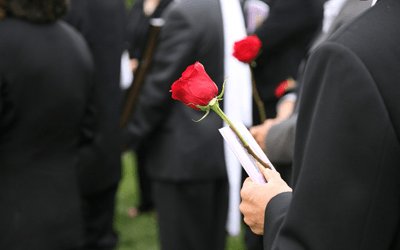 gathering at a funeral ceremony