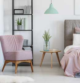 Affordable Couches — Living Room with Pink Sofa in Jacksonville, FL