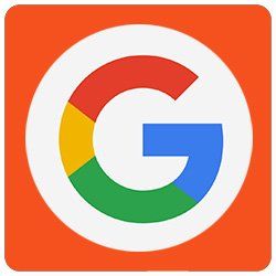a close up of a google logo on a white background .