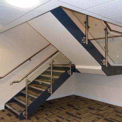 brown coloured stairs