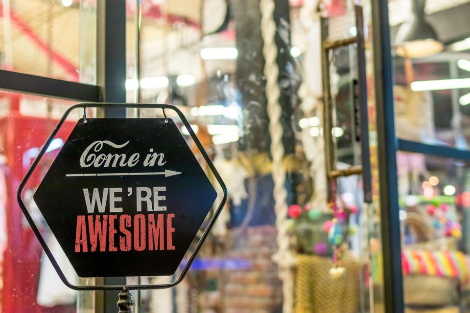 front door of convenience store