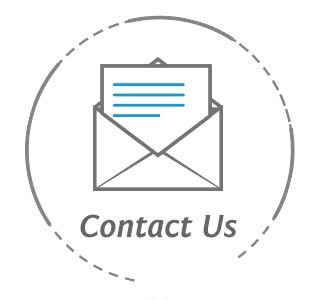 A contact us icon with an envelope and a piece of paper in it.