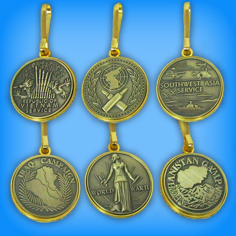 Masonic Veterans Zipper Pulls
