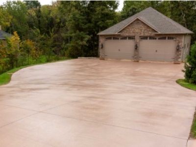 A coloured concrete driveway in Toowoomba