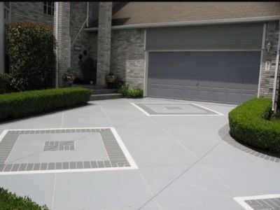 An engraved concrete driveway in Toowoomba