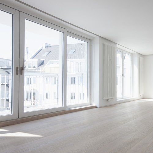 Empty living room in modern apartment