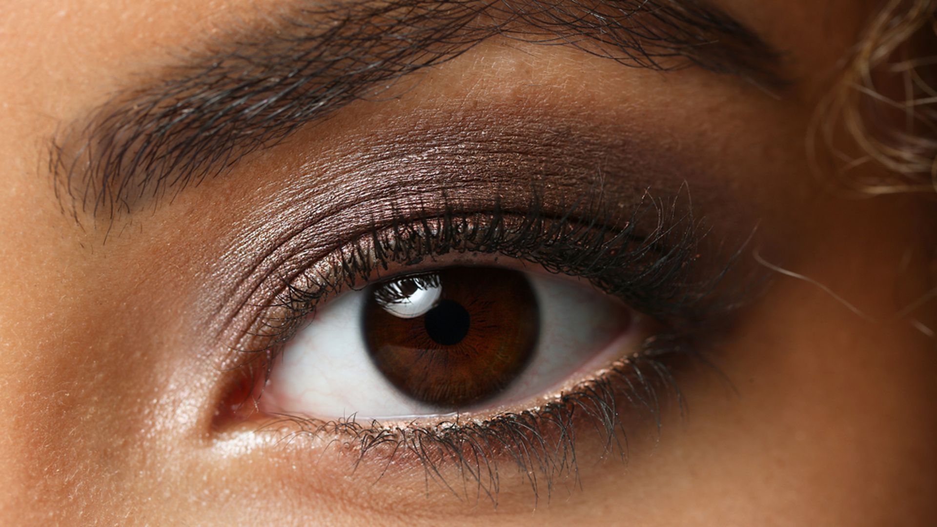 womans eye close up